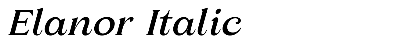 Elanor Italic